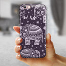 Purple Sacred Elephant Pattern iPhone 6/6s or 6/6s Plus 2-Piece Hybrid INK-Fuzed Case