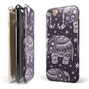Purple Sacred Elephant Pattern iPhone 6/6s or 6/6s Plus 2-Piece Hybrid INK-Fuzed Case