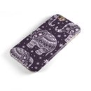 Purple Sacred Elephant Pattern iPhone 6/6s or 6/6s Plus 2-Piece Hybrid INK-Fuzed Case