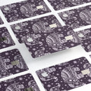 Purple Sacred Elephant Pattern - Premium Protective Decal Skin-Kit for the Apple Credit Card
