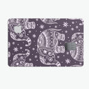 Purple Sacred Elephant Pattern - Premium Protective Decal Skin-Kit for the Apple Credit Card
