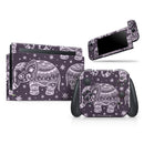 Purple Sacred Elephant Pattern // Skin Decal Wrap Kit for Nintendo Switch Console & Dock, Joy-Cons, Pro Controller, Lite, 3DS XL, 2DS XL, DSi, or Wii - Vinyl Skin Wrap for Nintendo Switch 2, OLED, Lite, Pro Controller, Wii & Classic Handhelds