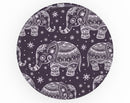 Purple Sacred Elephant Pattern - Skin Kit for PopSockets and other Smartphone Extendable Grips & Stands