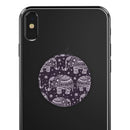 Purple Sacred Elephant Pattern - Skin Kit for PopSockets and other Smartphone Extendable Grips & Stands
