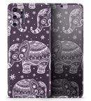Purple Sacred Elephant Pattern - Premium Vinyl Skin Decal for Samsung Galaxy S25 Ultra, S24, S23, S22 & All Galaxy S Models