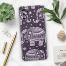 Purple Sacred Elephant Pattern - Premium Vinyl Skin Decal for Samsung Galaxy S25 Ultra, S24, S23, S22 & All Galaxy S Models