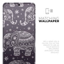 Purple Sacred Elephant Pattern - Premium Vinyl Skin Decal for Samsung Galaxy S25 Ultra, S24, S23, S22 & All Galaxy S Models