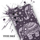 Purple Sacred Elephant Pattern - Premium Vinyl Skin Decal for Samsung Galaxy S25 Ultra, S24, S23, S22 & All Galaxy S Models