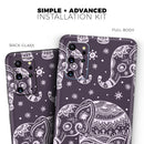 Purple Sacred Elephant Pattern - Premium Vinyl Skin Decal for Samsung Galaxy S25 Ultra, S24, S23, S22 & All Galaxy S Models