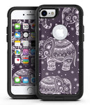 Purple Sacred Elephant Pattern - iPhone 7 or 7 Plus Commuter Case Skin Kit