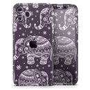 Purple Sacred Elephant Pattern - Protective Skin Wrap & Decal – Compatible with iPhone SE to iPhone 17 Pro Max (All Models)