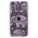 Purple Sacred Elephant Pattern - Protective Skin Wrap & Decal – Compatible with iPhone SE to iPhone 17 Pro Max (All Models)