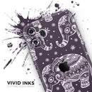 Purple Sacred Elephant Pattern - Protective Skin Wrap & Decal – Compatible with iPhone SE to iPhone 17 Pro Max (All Models)