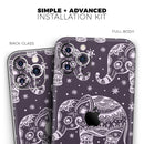 Purple Sacred Elephant Pattern - Protective Skin Wrap & Decal – Compatible with iPhone SE to iPhone 17 Pro Max (All Models)
