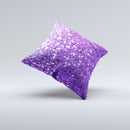 Purple Shaded Sequence ink-Fuzed Decorative Throw Pillow