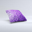 Purple Shaded Sequence ink-Fuzed Decorative Throw Pillow