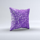 Purple Shaded Sequence ink-Fuzed Decorative Throw Pillow