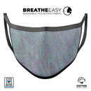Purple Slate Marble Surface V22 - Made in USA Mouth Cover Unisex Anti-Dust Cotton Blend Reusable & Washable Face Mask with Adjustable Sizing for Adult or Child