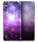 Purple Space Neon Explosion - Premium Vinyl Skin Decal for Samsung Galaxy S25 Ultra, S24, S23, S22 & All Galaxy S Models