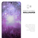 Purple Space Neon Explosion - Premium Vinyl Skin Decal for Samsung Galaxy S25 Ultra, S24, S23, S22 & All Galaxy S Models