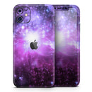 Purple Space Neon Explosion - Protective Skin Wrap & Decal – Compatible with iPhone SE to iPhone 17 Pro Max (All Models)