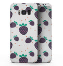 Purple Strawberries All Over Pattern - Samsung Galaxy S8 Full-Body Skin Kit