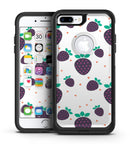 Purple Strawberries All Over Pattern - iPhone 7 or 7 Plus Commuter Case Skin Kit