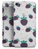 Purple Strawberries All Over Pattern - Skin-kit for the iPhone 8 or 8 Plus
