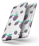 Purple Strawberries All Over Pattern - Skin-kit for the iPhone 8 or 8 Plus