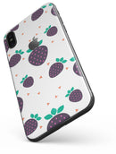 Purple Strawberries All Over Pattern - iPhone X Skin-Kit