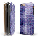 Purple Textured Triangle Pattern iPhone 6/6s or 6/6s Plus 2-Piece Hybrid INK-Fuzed Case