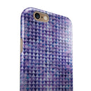 Purple Textured Triangle Pattern iPhone 6/6s or 6/6s Plus 2-Piece Hybrid INK-Fuzed Case