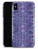 Purple Textured Triangle Pattern - iPhone X Clipit Case