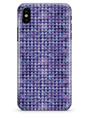 Purple Textured Triangle Pattern - iPhone X Clipit Case