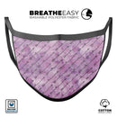 Purple Tribal Arrow Pattern - Made in USA Mouth Cover Unisex Anti-Dust Cotton Blend Reusable & Washable Face Mask with Adjustable Sizing for Adult or Child