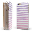 Purple WaterColor Ombre Stripes iPhone 6/6s or 6/6s Plus 2-Piece Hybrid INK-Fuzed Case