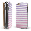 Purple WaterColor Ombre Stripes iPhone 6/6s or 6/6s Plus 2-Piece Hybrid INK-Fuzed Case