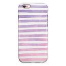 Purple WaterColor Ombre Stripes iPhone 6/6s or 6/6s Plus 2-Piece Hybrid INK-Fuzed Case