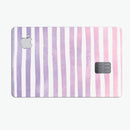 Purple WaterColor Ombre Stripes - Premium Protective Decal Skin-Kit for the Apple Credit Card