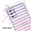 Purple WaterColor Ombre Stripes - Premium Vinyl Skin Decal for Samsung Galaxy S25 Ultra, S24, S23, S22 & All Galaxy S Models