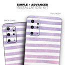 Purple WaterColor Ombre Stripes - Premium Vinyl Skin Decal for Samsung Galaxy S25 Ultra, S24, S23, S22 & All Galaxy S Models