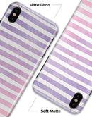 Purple WaterColor Ombre Stripes - iPhone X Clipit Case