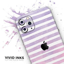 Purple WaterColor Ombre Stripes - Vinyl Skin Wrap for iPhone 17 Pro Max, 17 Pro, 17 Air, 17, 16 & All Models — Soft Matte or Ultra Gloss