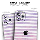 Purple WaterColor Ombre Stripes - Vinyl Skin Wrap for iPhone 17 Pro Max, 17 Pro, 17 Air, 17, 16 & All Models — Soft Matte or Ultra Gloss