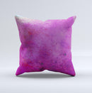Purple Water Colors Ink-Fuzed Decorative Throw Pillow