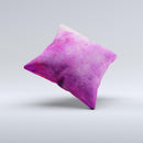 Purple Water Colors Ink-Fuzed Decorative Throw Pillow