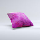 Purple Water Colors Ink-Fuzed Decorative Throw Pillow
