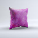 Purple Water Colors Ink-Fuzed Decorative Throw Pillow