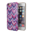Purple Watercolor Chevron Pattern iPhone 6/6s or 6/6s Plus 2-Piece Hybrid INK-Fuzed Case