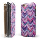 Purple Watercolor Chevron Pattern iPhone 6/6s or 6/6s Plus 2-Piece Hybrid INK-Fuzed Case